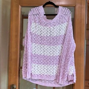 Woman within see through sweater